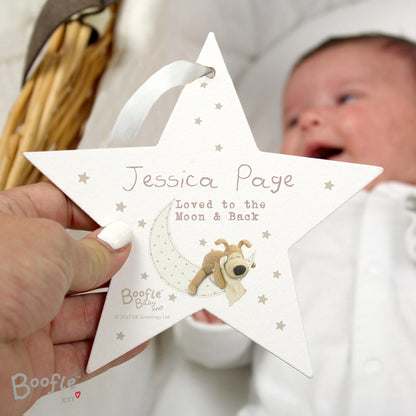 Personalised Boofle Baby Wooden Star Decoration - Personalise It!