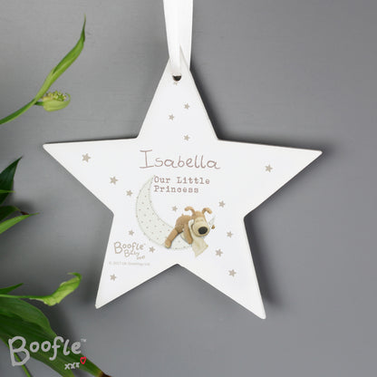 Personalised Boofle Baby Wooden Star Decoration - Personalise It!