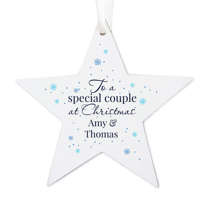 Personalised 'Special Couple' Wooden Star Decoration - Personalise It!