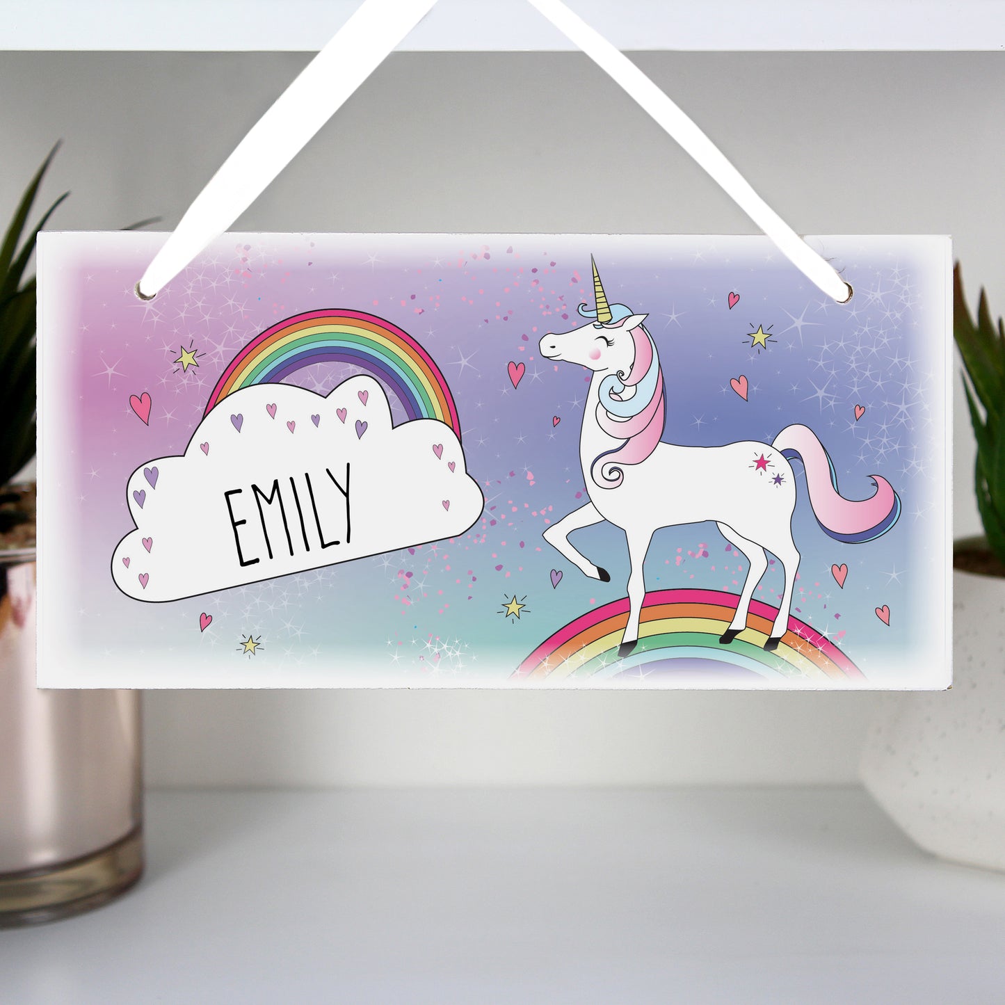 Personalised Unicorn Wooden Sign - Personalise It!