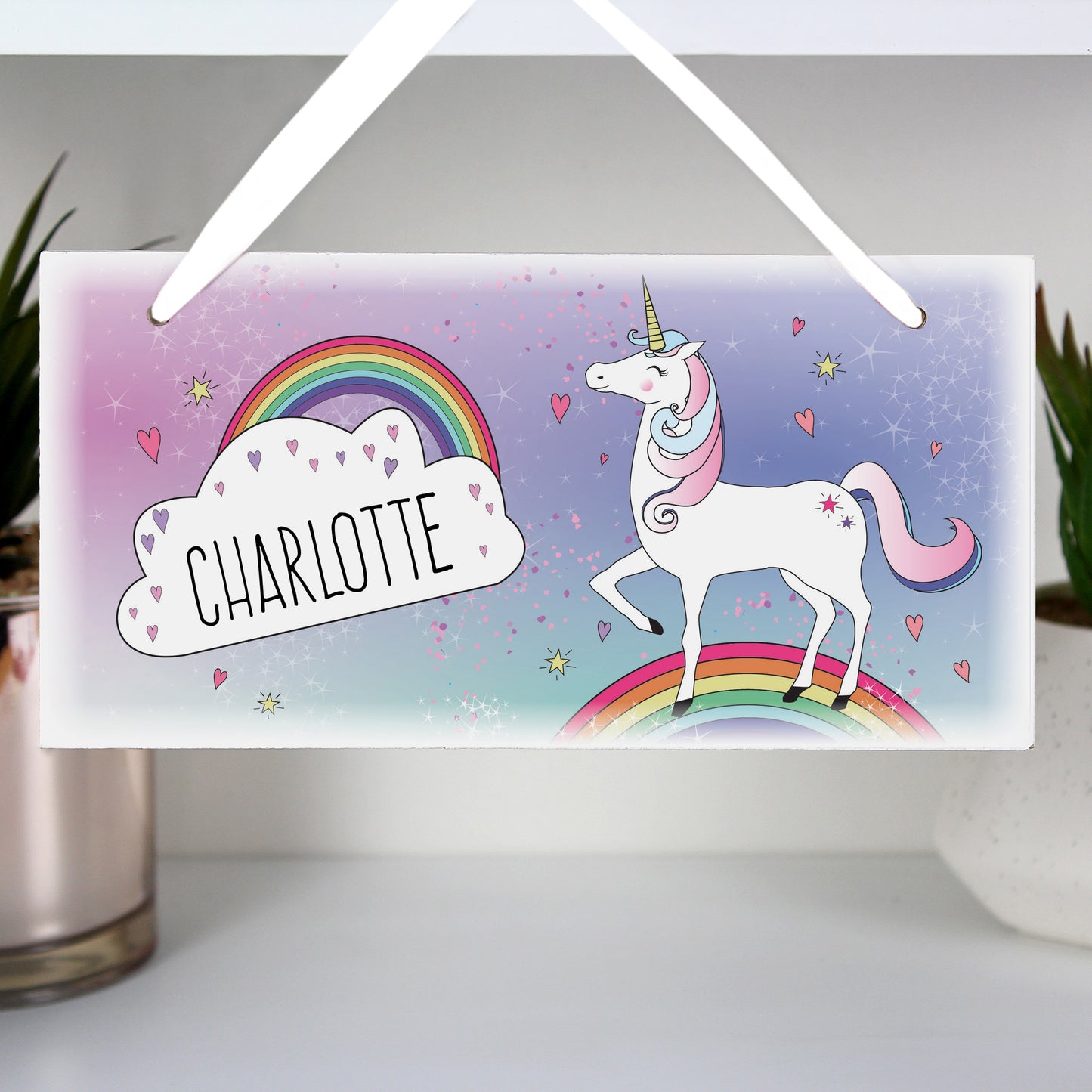 Personalised Unicorn Wooden Sign - Personalise It!