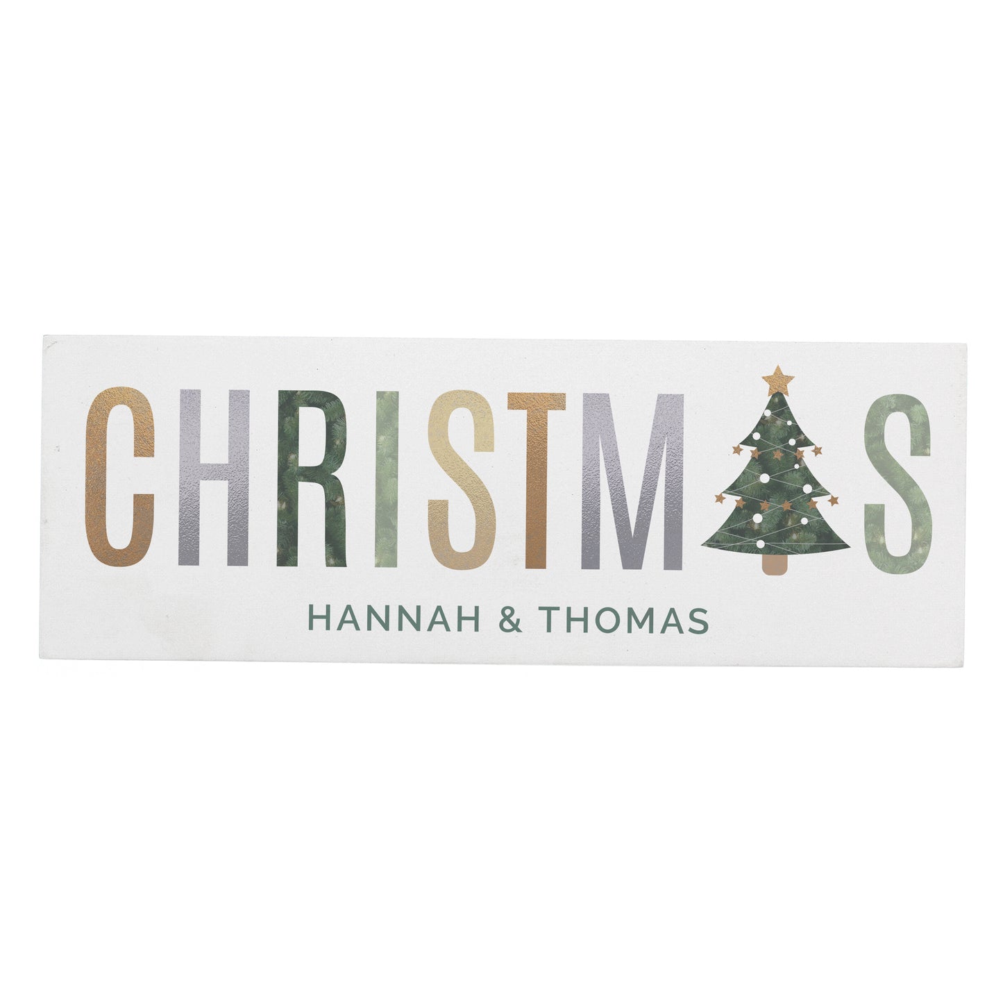 Personalised Christmas Wooden Block Sign - Personalise It!