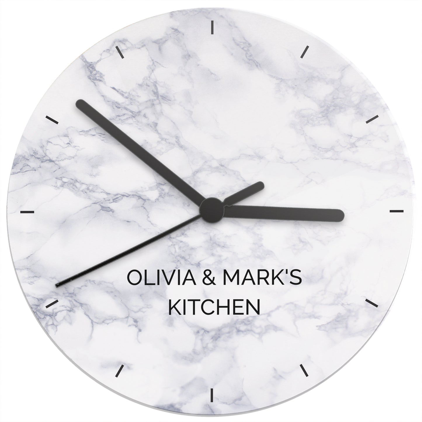 Personalised Marble Effect Wooden Clock - Personalise It!