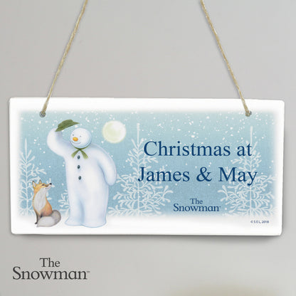 Personalised The Snowman Snow Wonder Wooden Sign - Personalise It!