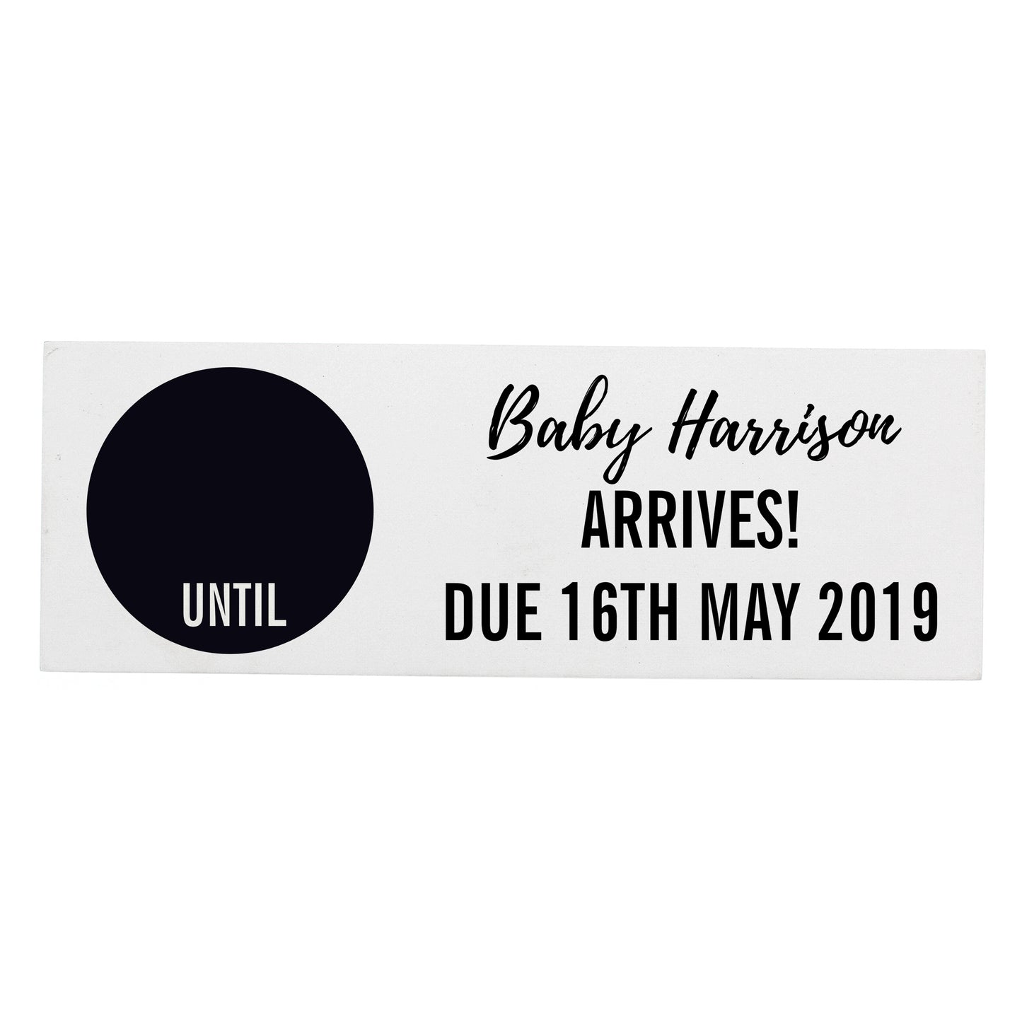 Personalised Classic Chalk Countdown Wooden Block Sign - Personalise It!