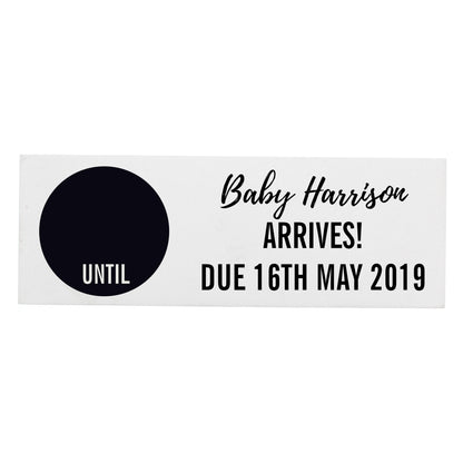 Personalised Classic Chalk Countdown Wooden Block Sign - Personalise It!