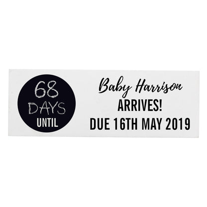 Personalised Classic Chalk Countdown Wooden Block Sign - Personalise It!