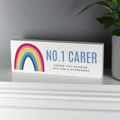 Personalised Rainbow Wooden Block Sign - Personalise It!
