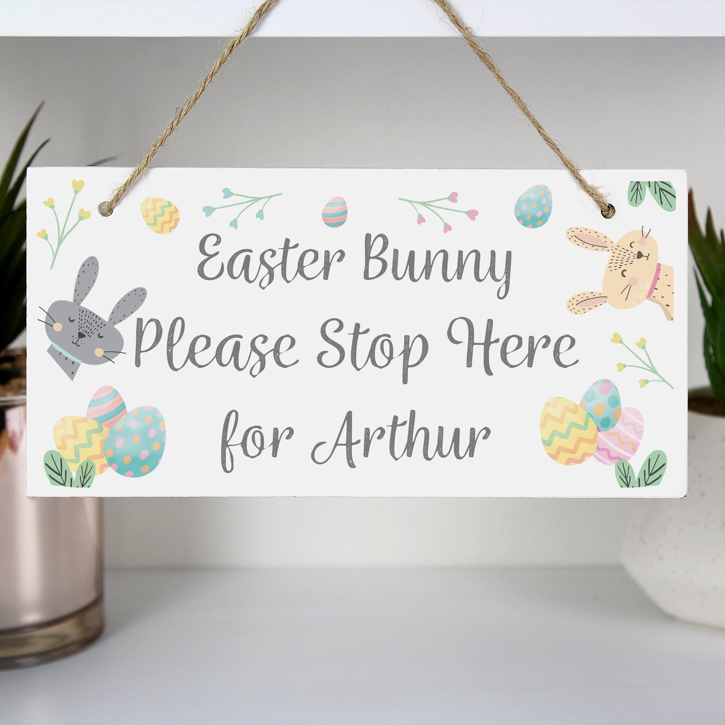 Personalised Easter Springtime Wooden Sign - Personalise It!