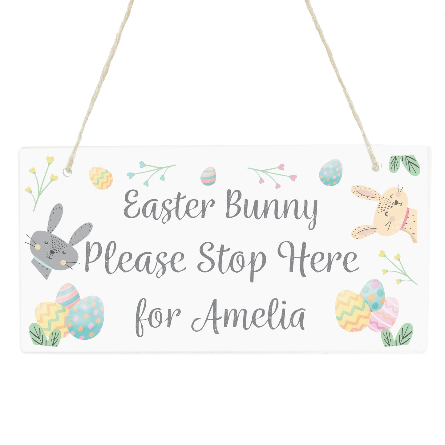 Personalised Easter Springtime Wooden Sign - Personalise It!
