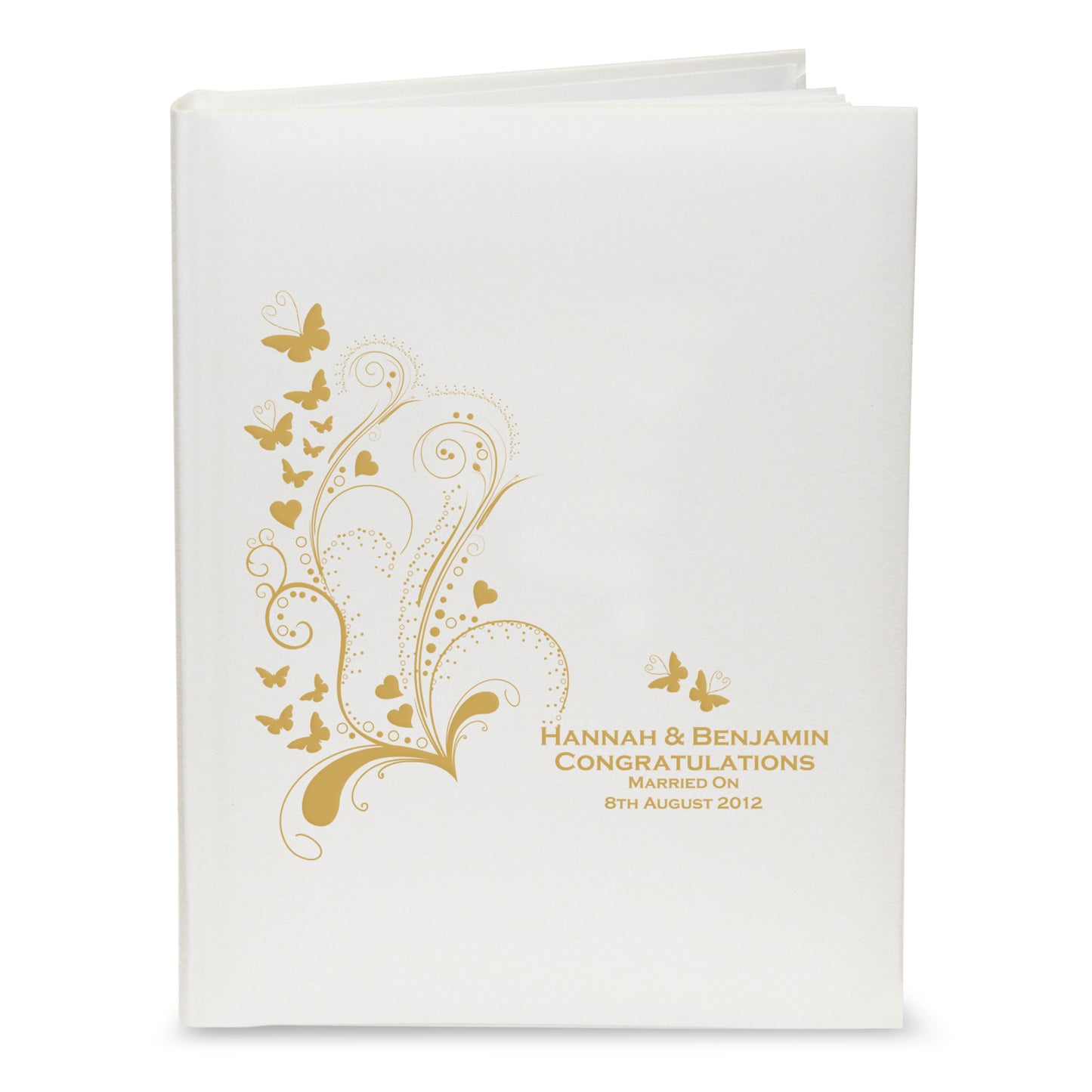 Personalised Gold Butterfly Swirl Traditional Album - Personalise It!