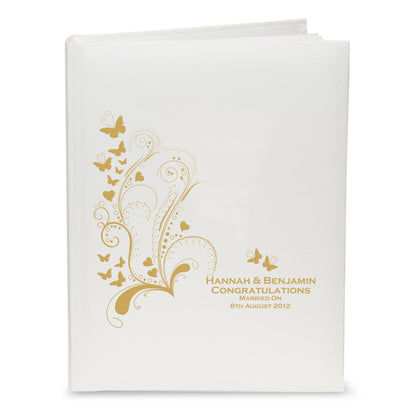 Personalised Gold Butterfly Swirl Traditional Album - Personalise It!