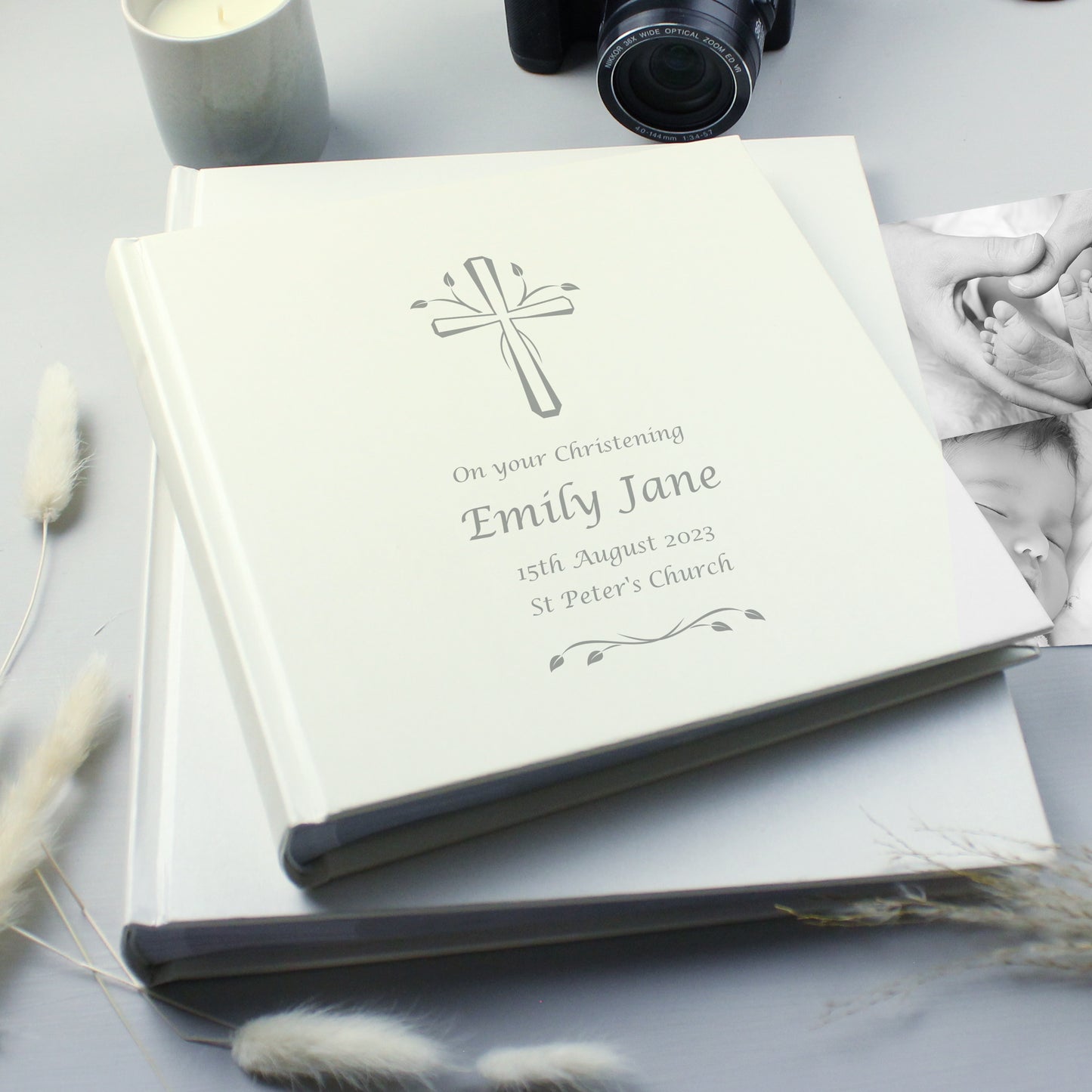 Personalised Silver Cross Album with Sleeves - Personalise It!