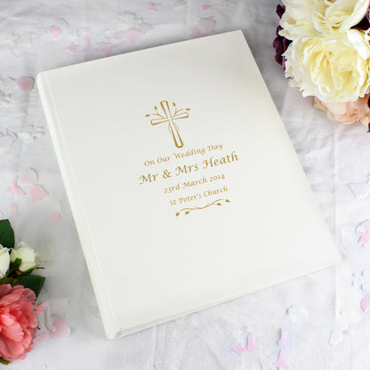 Personalised Gold Cross Traditional Album - Personalise It!