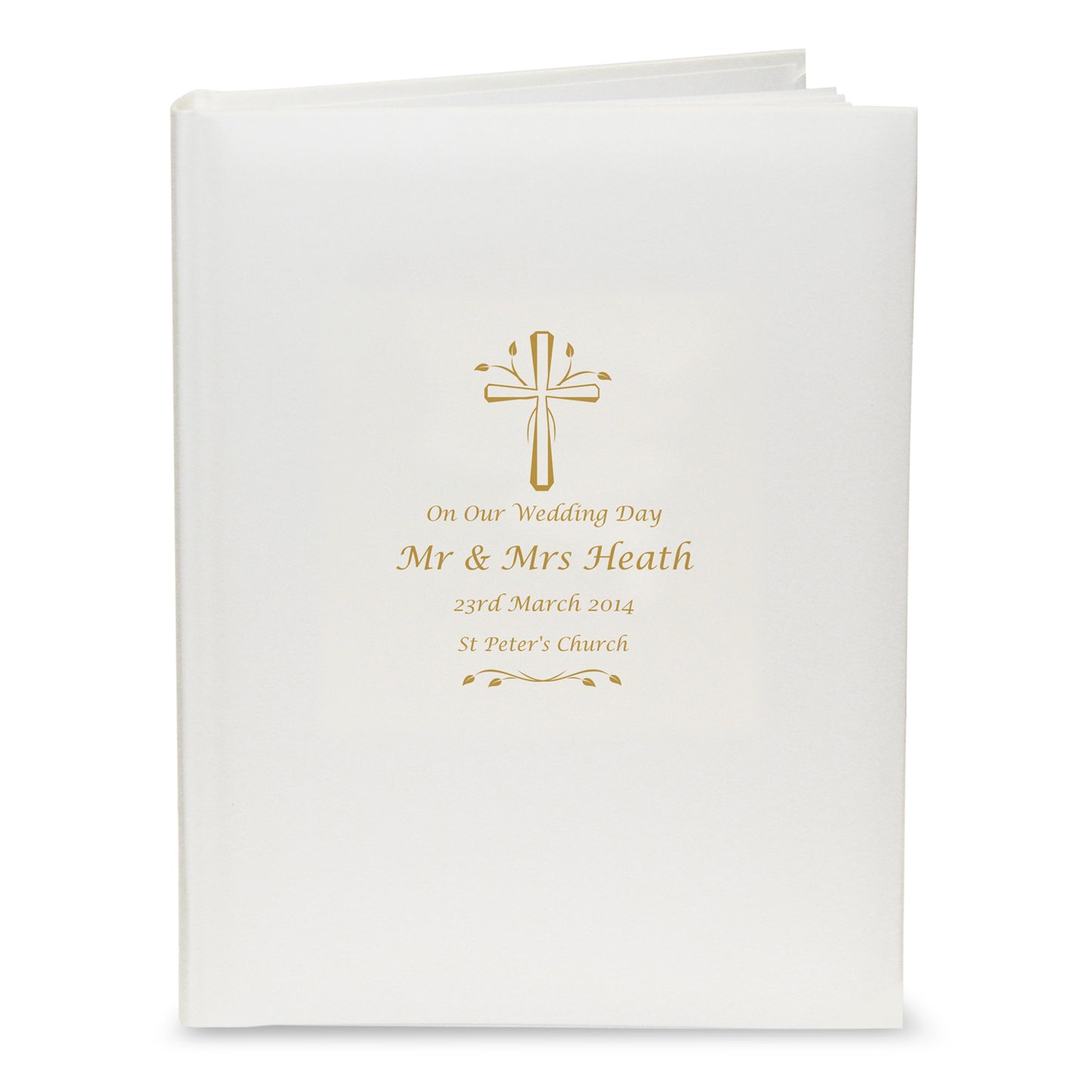 Personalised Gold Cross Traditional Album - Personalise It!