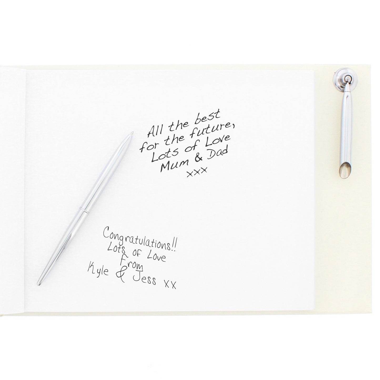 Personalised Mr & Mrs Hardback Guest Book & Pen - Personalise It!