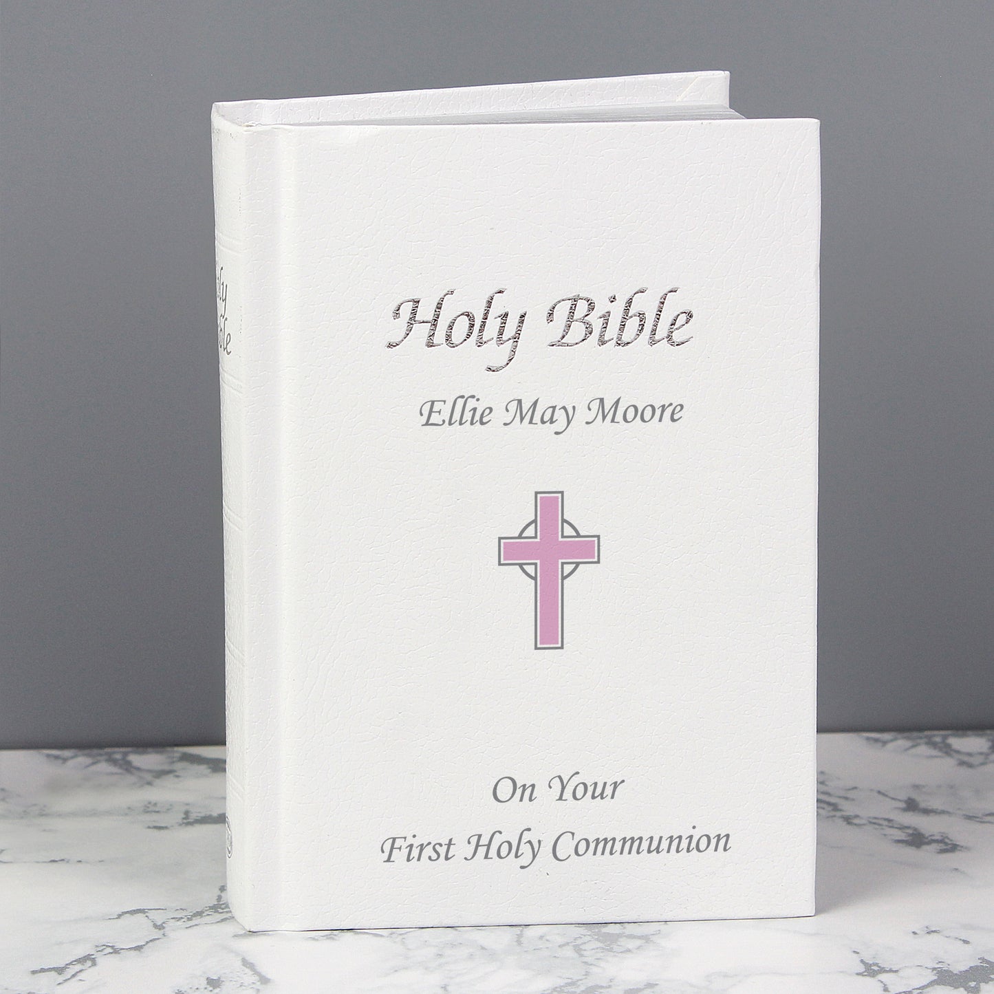 Personalised Pink Cross Bible - Personalise It!