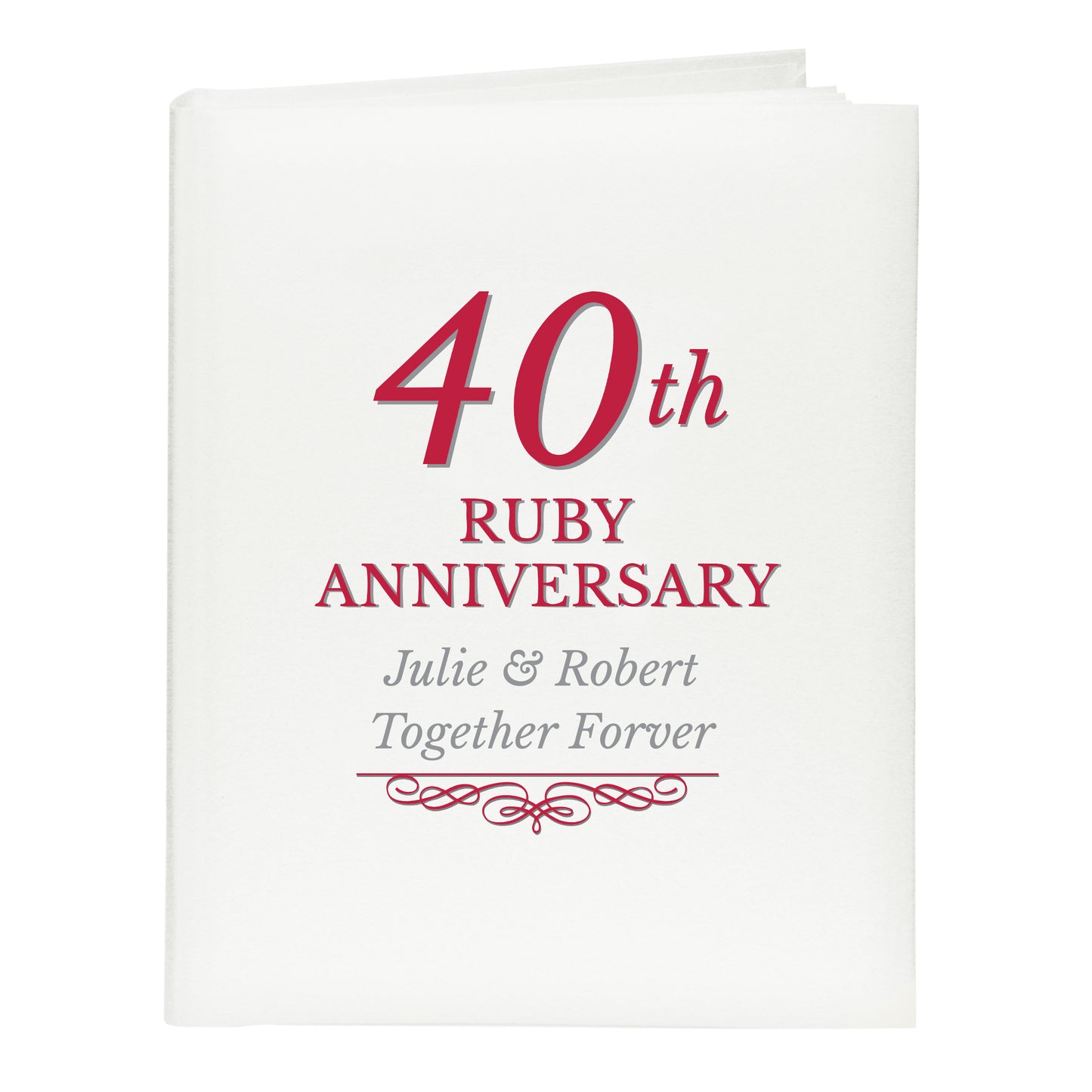 Personalised 40th Ruby Anniversary Traditional Album - Personalise It!