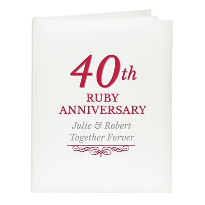 Personalised 40th Ruby Anniversary Traditional Album - Personalise It!