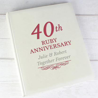 Personalised 40th Ruby Anniversary Traditional Album - Personalise It!
