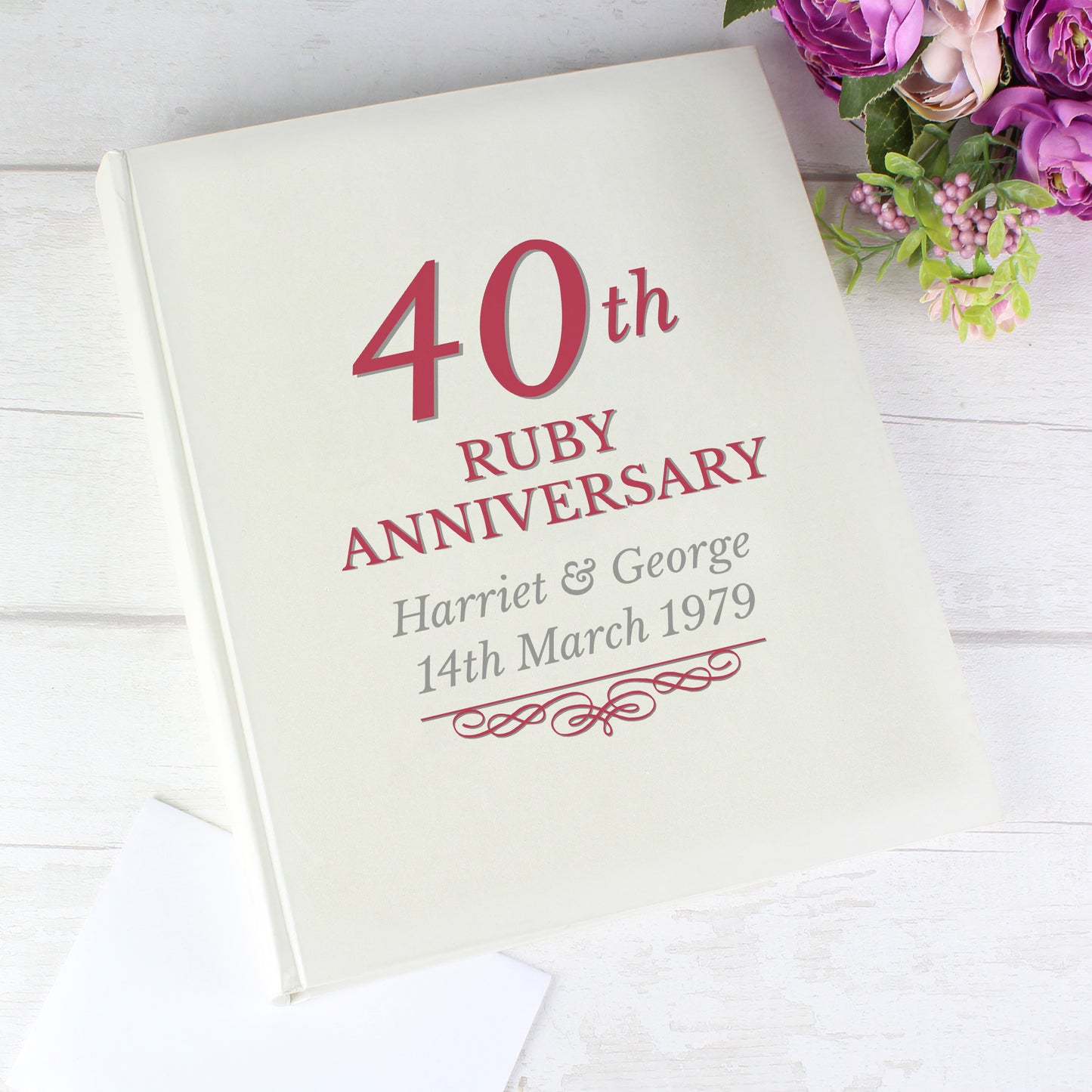 Personalised 40th Ruby Anniversary Traditional Album - Personalise It!