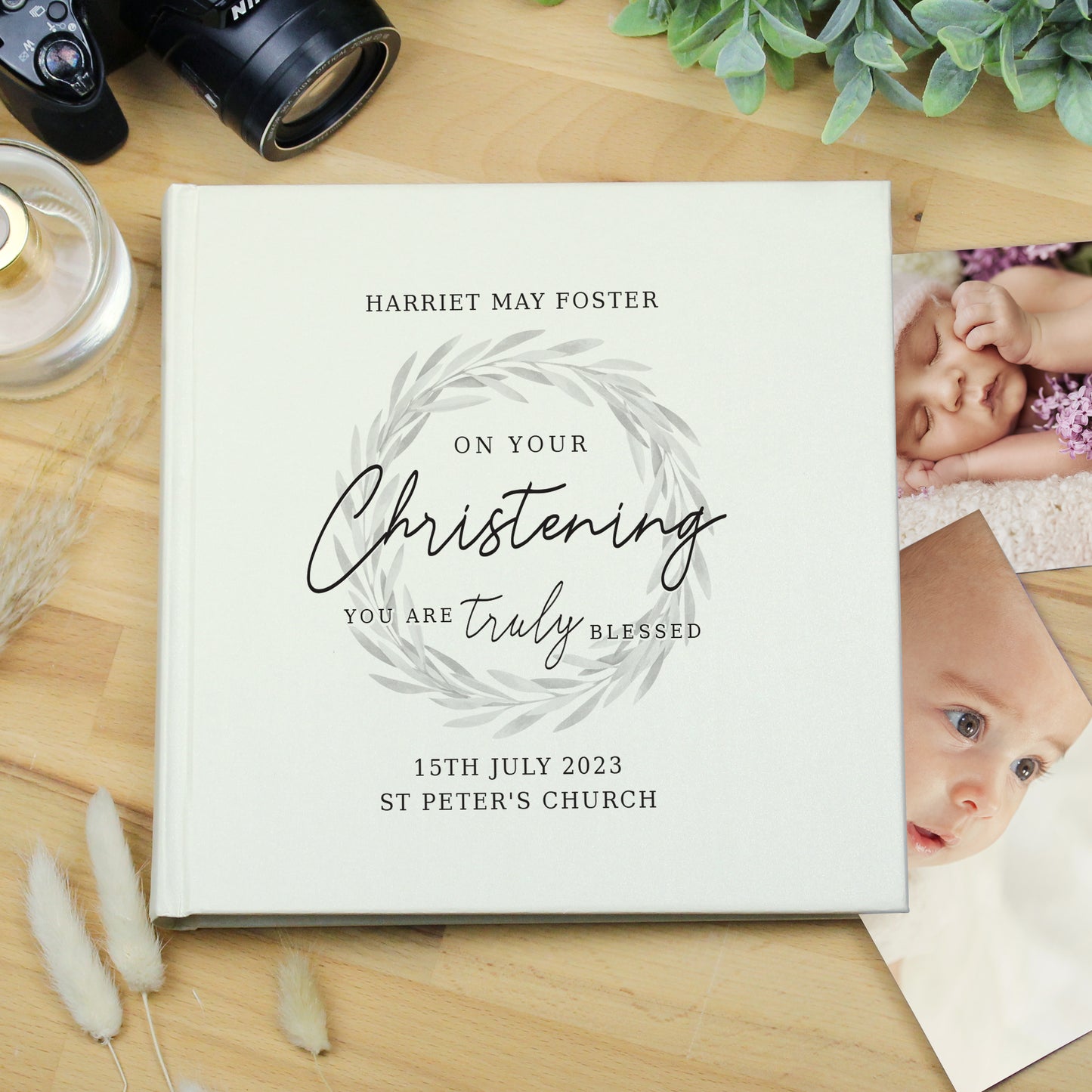 Personalised 'Truly Blessed' Christening Album With Sleeves - Personalise It!