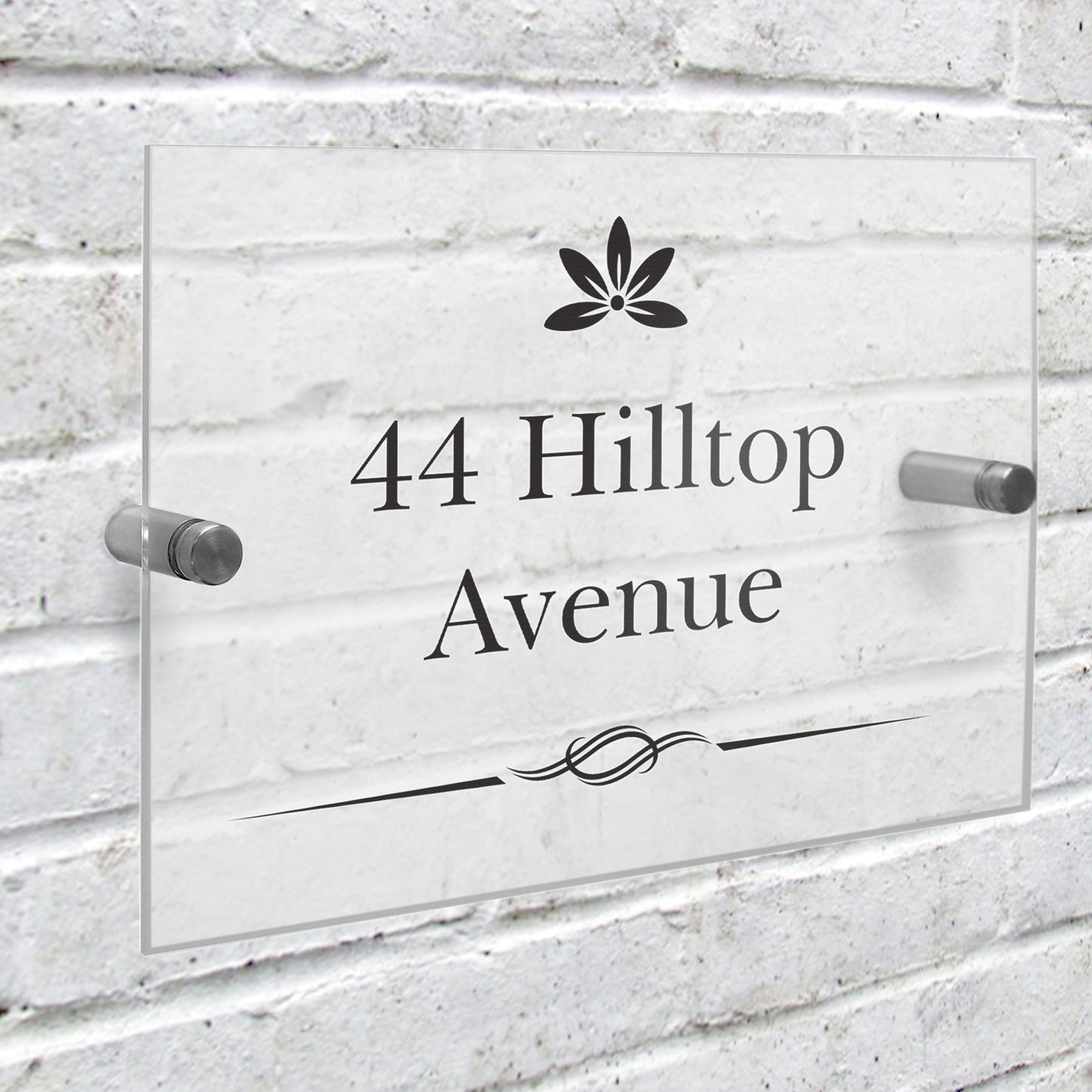 Personalised Decorative Swirl Acrylic House Sign - Personalise It!