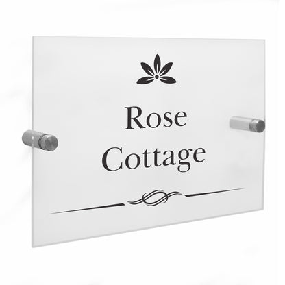 Personalised Decorative Swirl Acrylic House Sign - Personalise It!