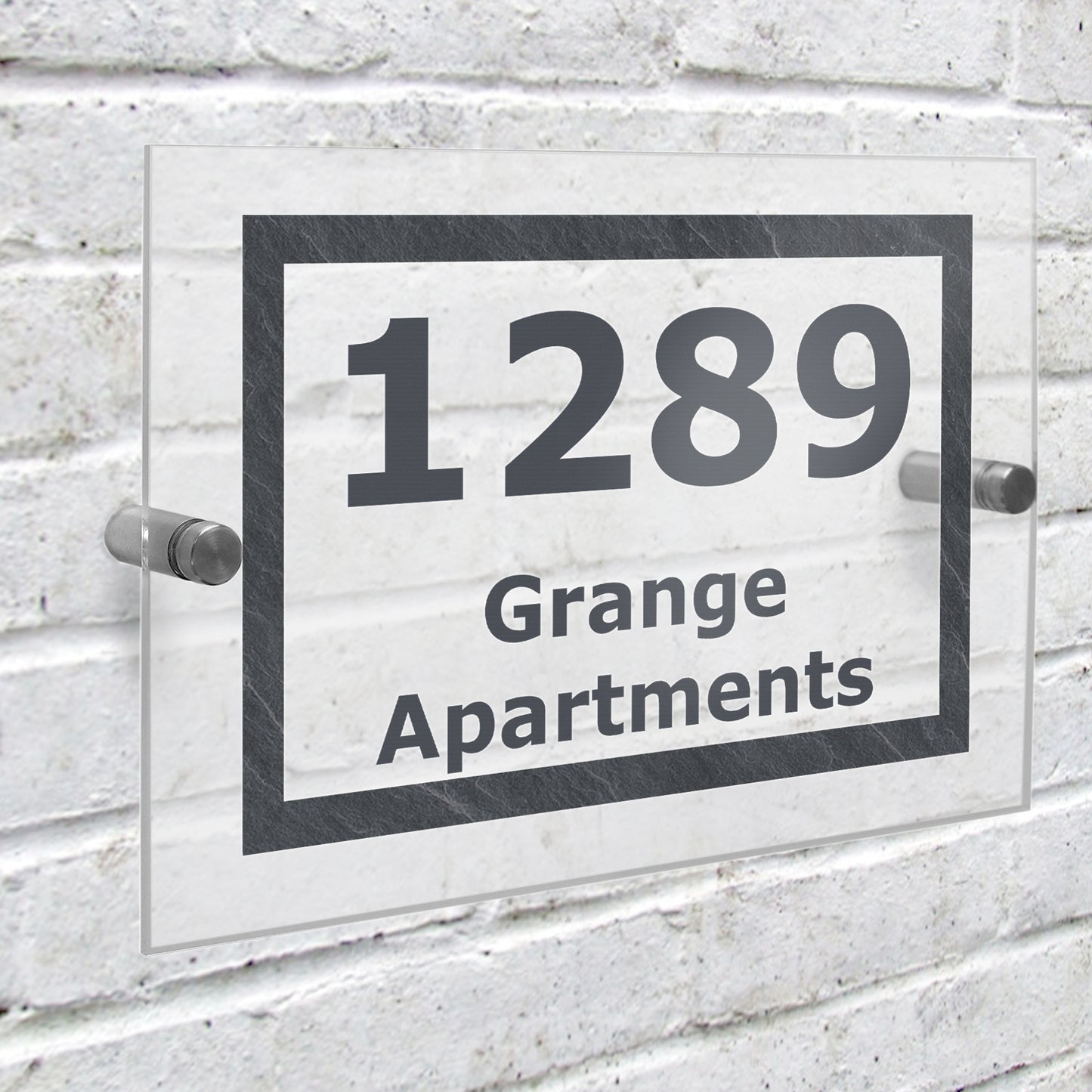 Personalised Marble Acrylic House Sign - Personalise It!