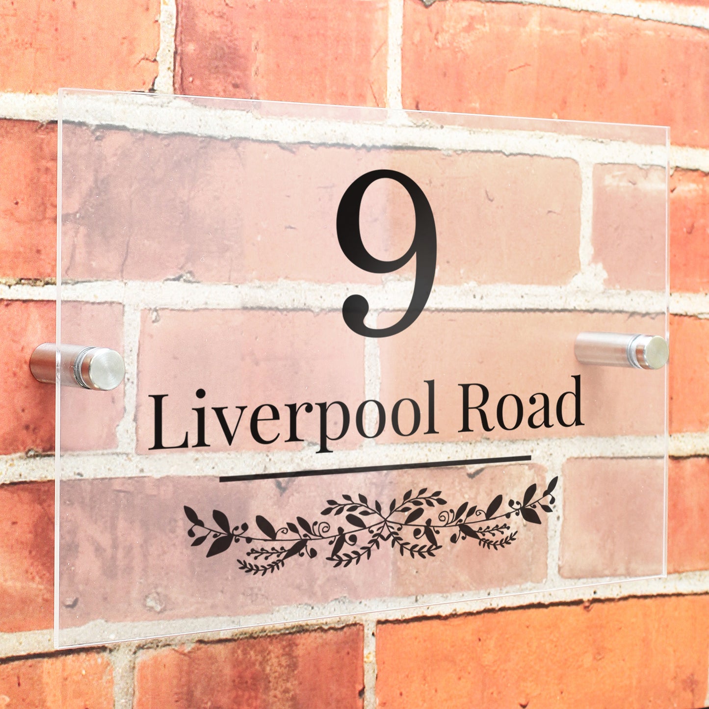 Personalised Botanical Acrylic House Sign - Personalise It!