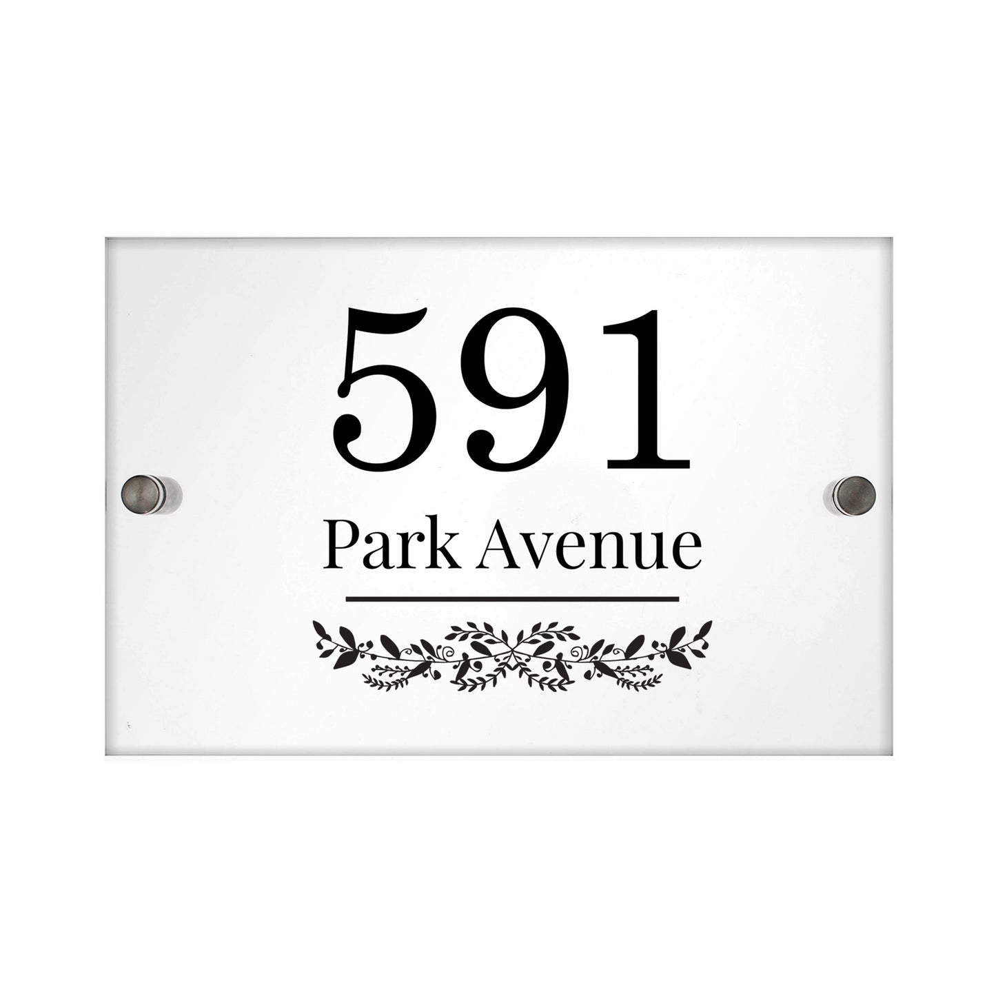 Personalised Botanical Acrylic House Sign - Personalise It!