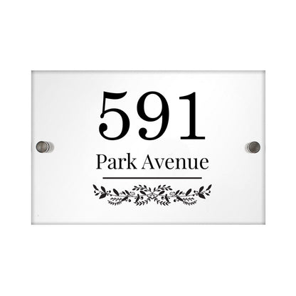 Personalised Botanical Acrylic House Sign - Personalise It!