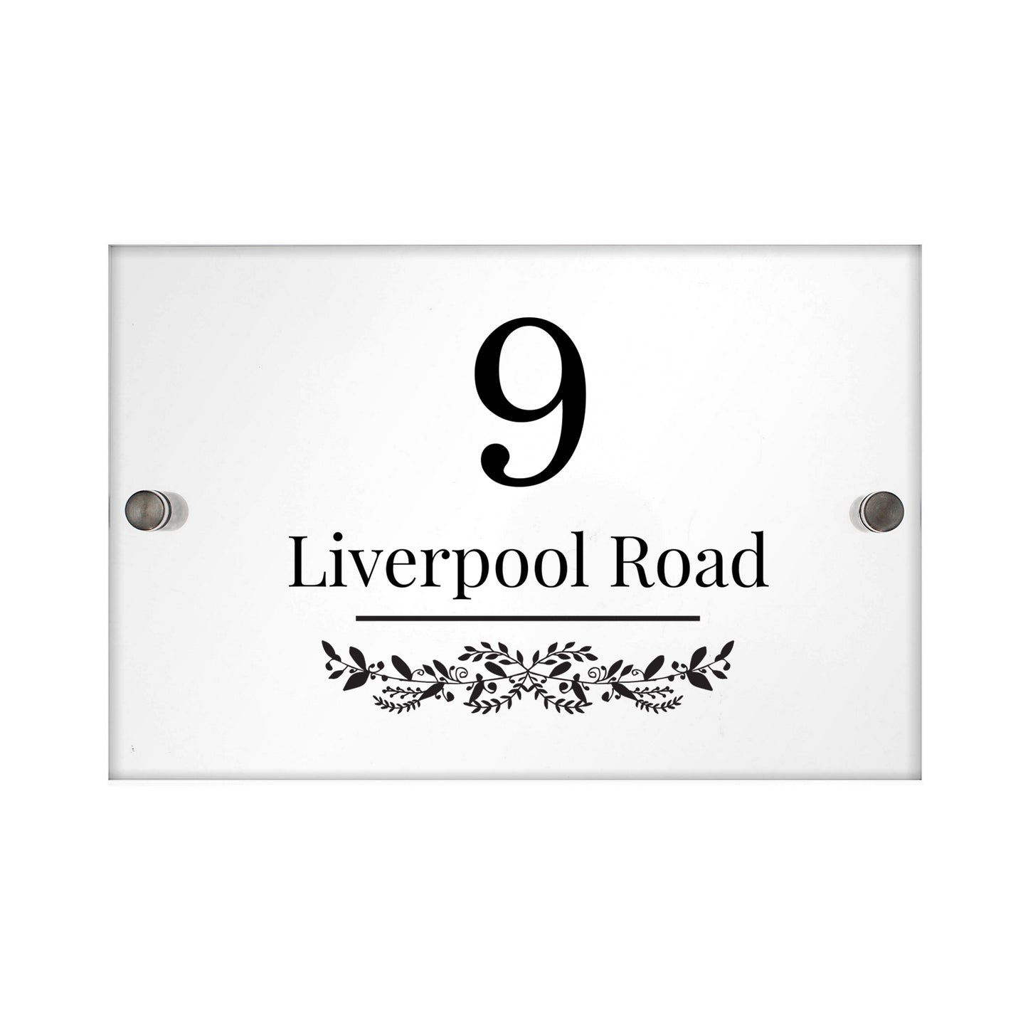 Personalised Botanical Acrylic House Sign - Personalise It!