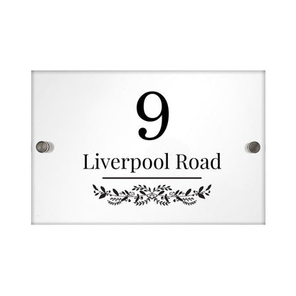 Personalised Botanical Acrylic House Sign - Personalise It!