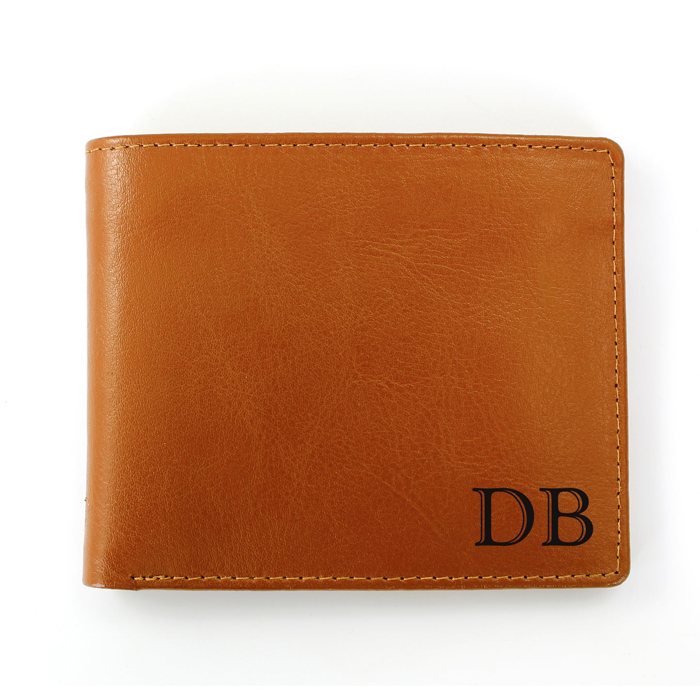 Personalised Initials Tan Leather Wallet - Personalise It!