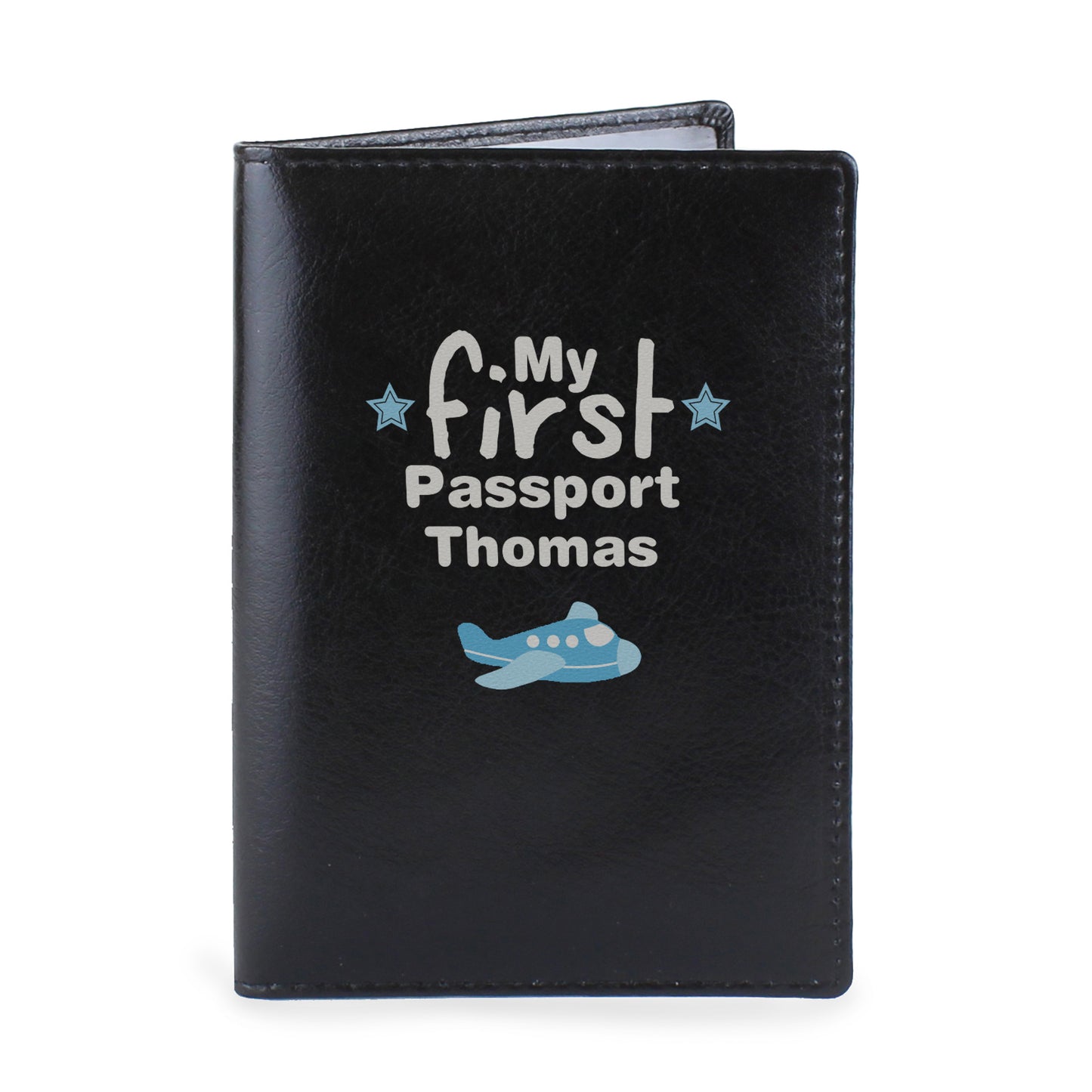 Personalised My First Black Passport Holder - Personalise It!