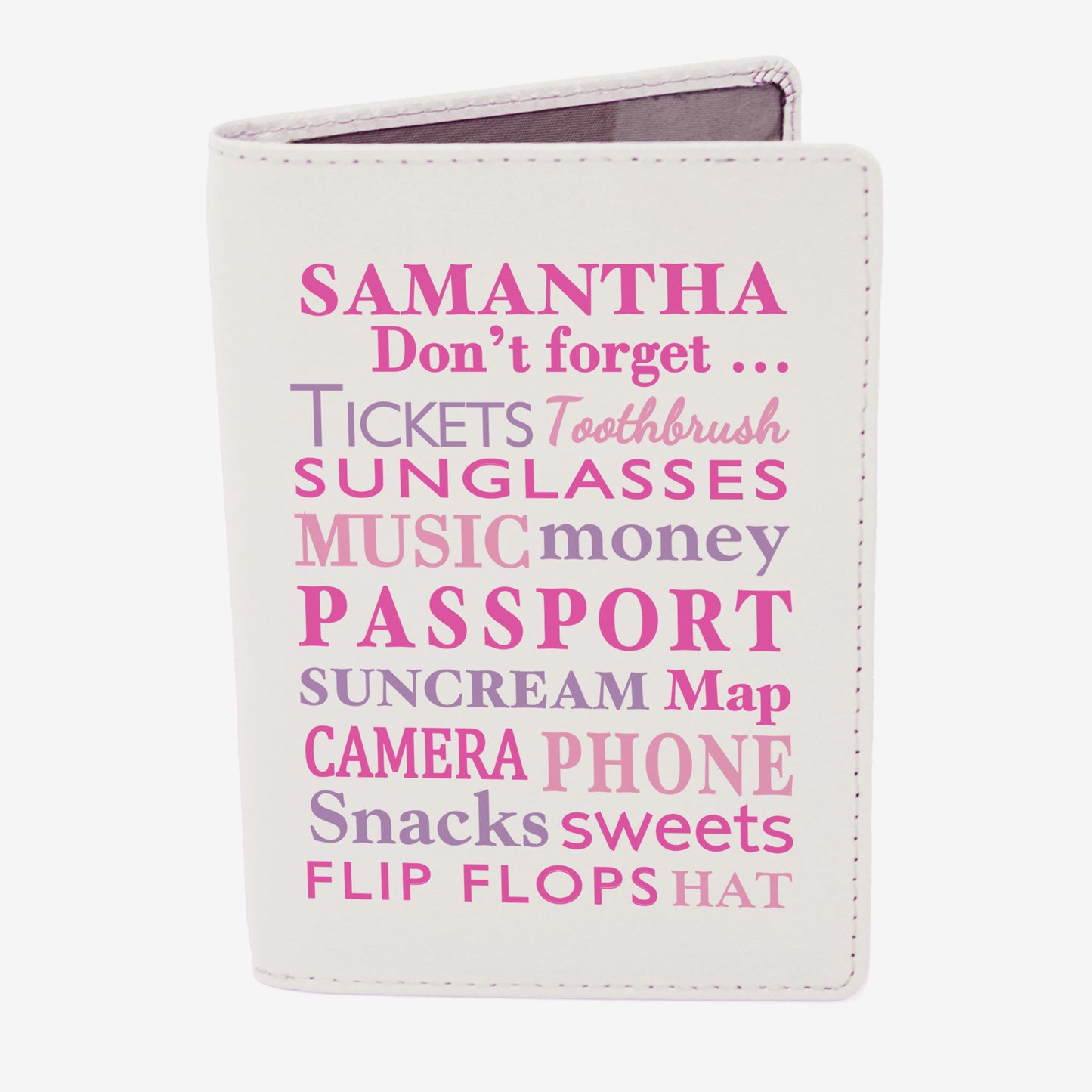 Personalised Dont Forget Cream Passport Holder - Personalise It!