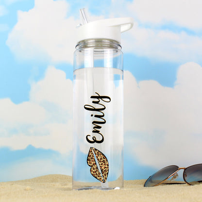 Personalised Lepoard Lips Island Water Bottle - Personalise It!