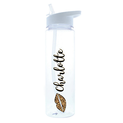 Personalised Lepoard Lips Island Water Bottle - Personalise It!