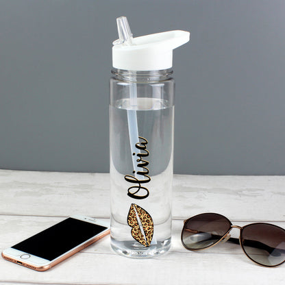 Personalised Lepoard Lips Island Water Bottle - Personalise It!