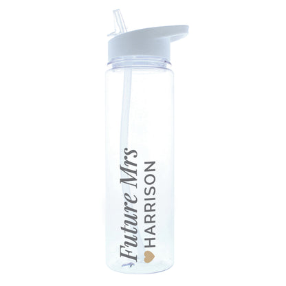 Personalised Gold Heart Island Water Bottle - Personalise It!