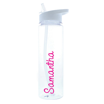 Personalised Pink Name Island Water Bottle - Personalise It!