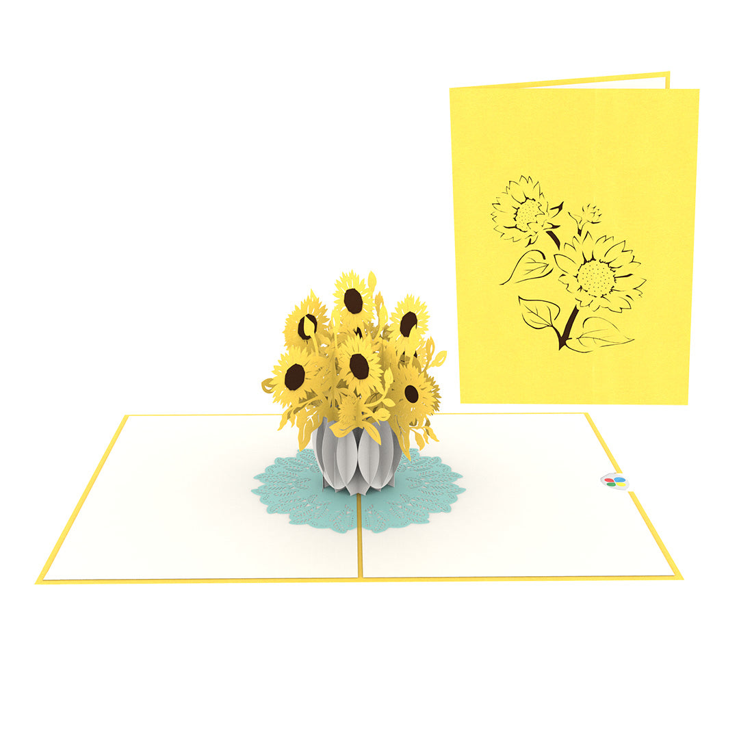 Sunflower Laser Cut Pop Up Greeting Card
