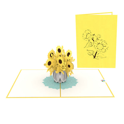 Sunflower Laser Cut Pop Up Greeting Card