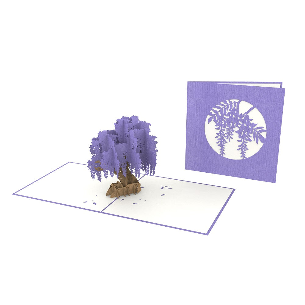 Wisteria Laser Cut Pop Up Greeting Card