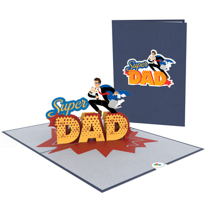 Super Dad Laser Cut Pop Up Greeting Card