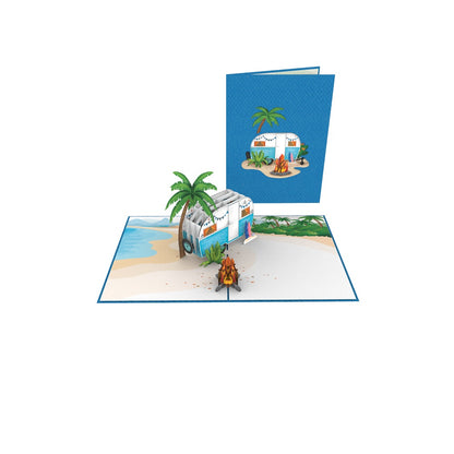 Camper Laser Cut Pop Up Greeting Card
