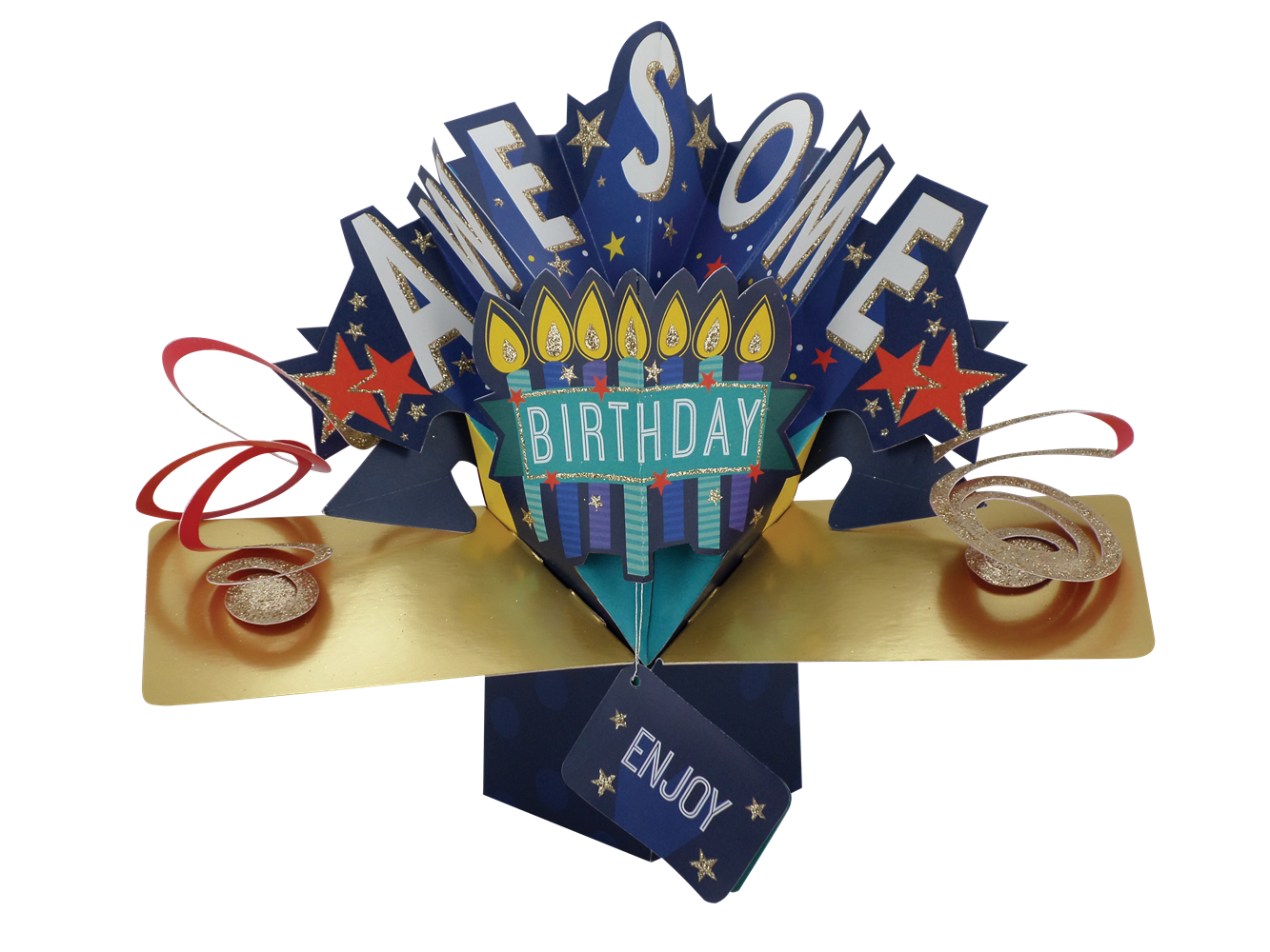 Awesome Birthday Pop-Up Greeting Card Original Second Nature 3D Pop Up Cards