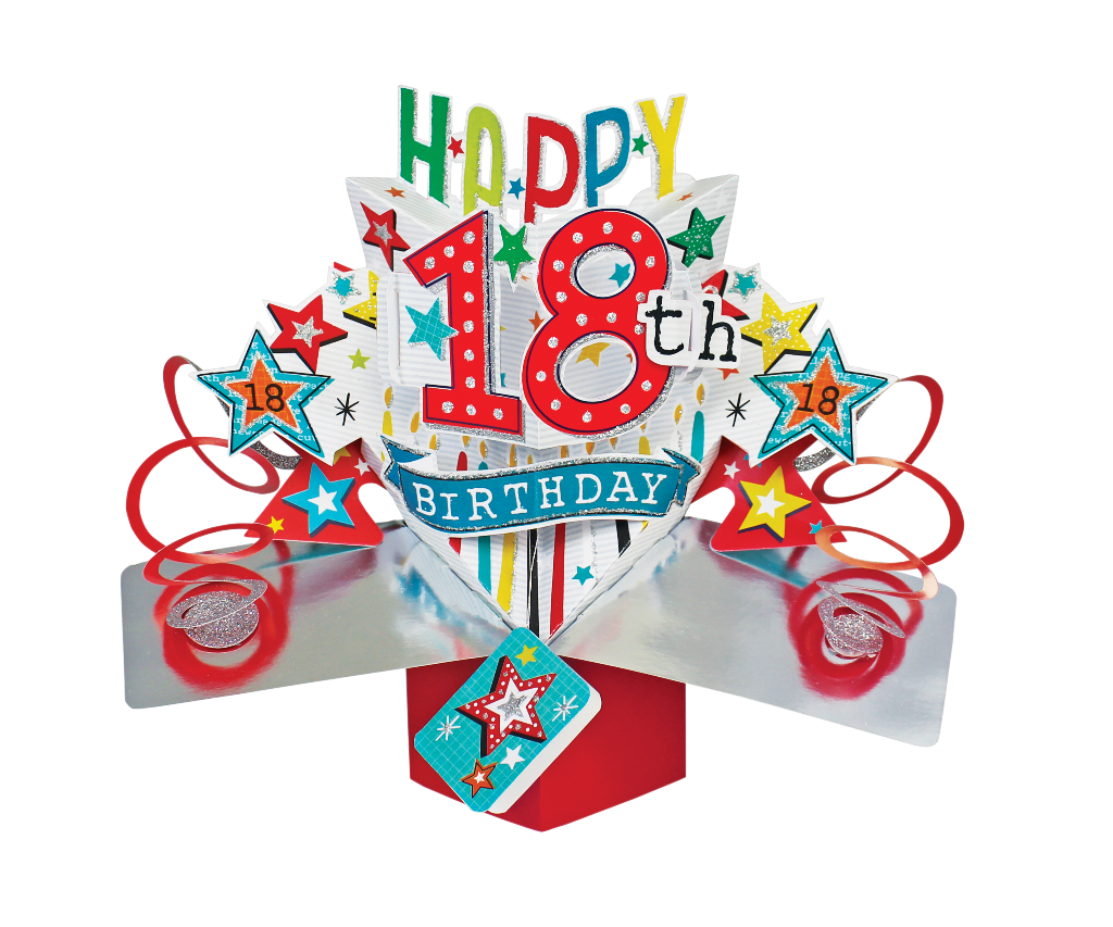 Happy 18th Birthday Pop-Up Greeting Card