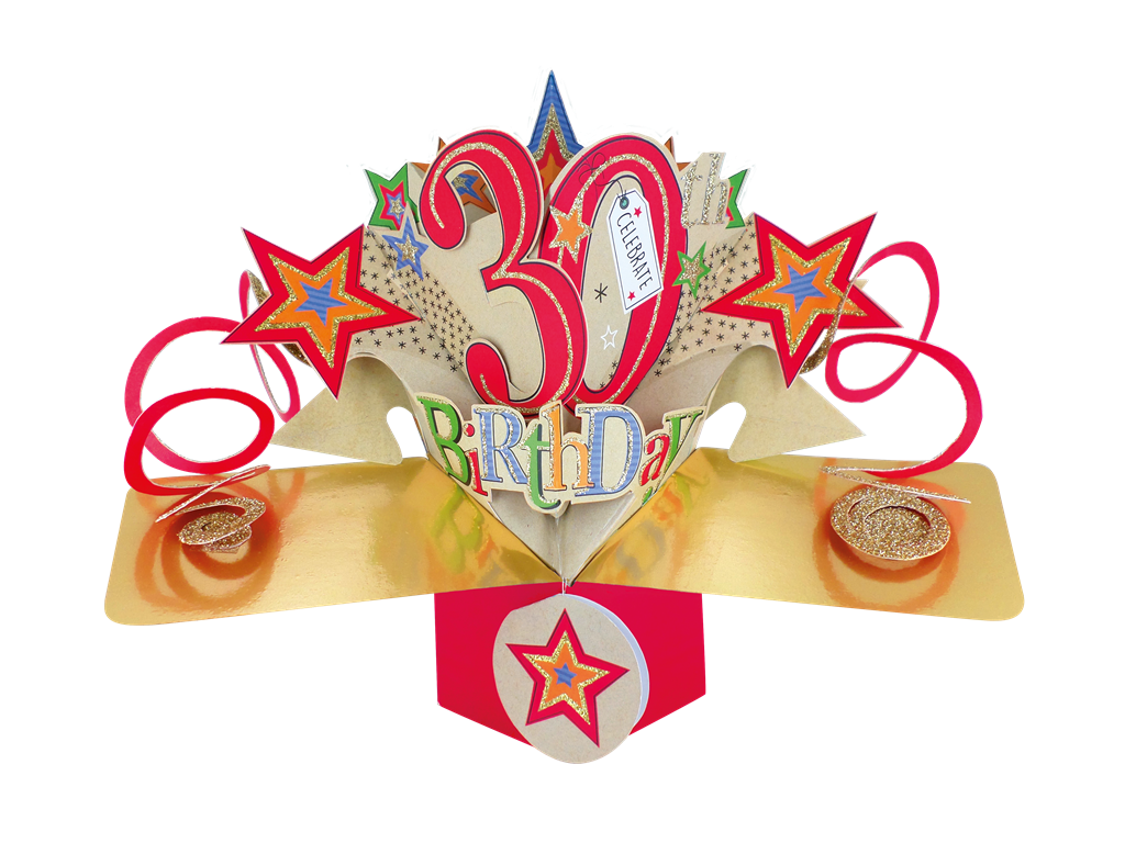 Happy 30th Birthday Pop-Up Greeting Card